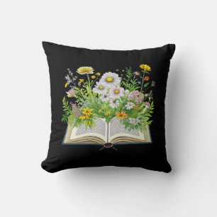 Vintage Cottagecore design with wildflowers Cushion