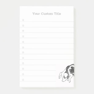 Vintage Cottagecore Pig LineArt Minimalist Pattern Post-it Notes