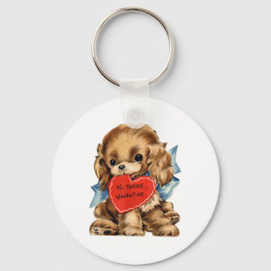 Vintage Cottagecore Retro Valentine Shop Uni Kids Key Ring