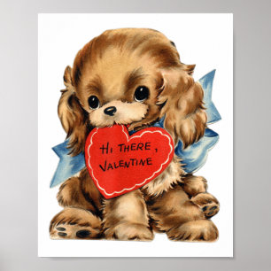 Vintage Cottagecore Retro Valentine Shop Uni Kids Poster