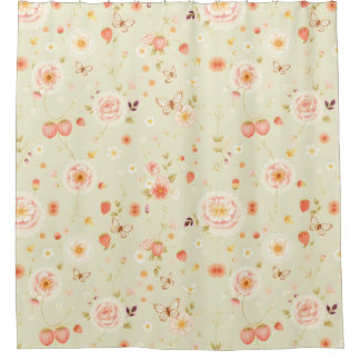Vintage Cottagecore Shower Curtain -Pastoral Charm