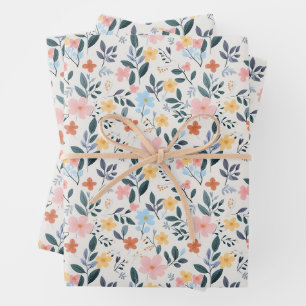 Vintage Cottagecore Small Floral Garden Wrapping Paper Sheet