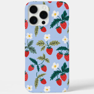Vintage Cottagecore Strawberry Pattern iPhone 16 Pro Max Case