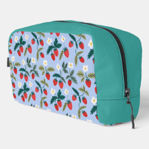 Vintage Cottagecore Strawberry Pattern Dopp Kit