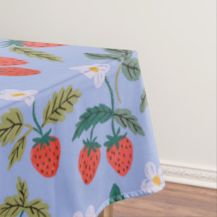 Vintage Cottagecore Strawberry Pattern Tablecloth