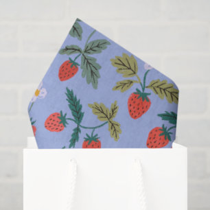 Vintage Cottagecore Strawberry Pattern Tissue Paper
