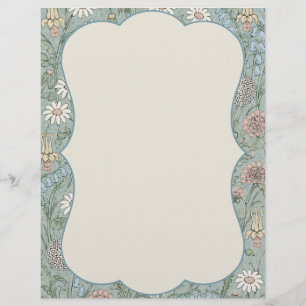 Vintage Cottagecore Wildflower Custom Letterhead