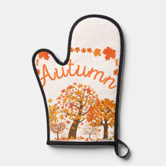 vintage cottagecore wildflowers autumn green natur oven mitt