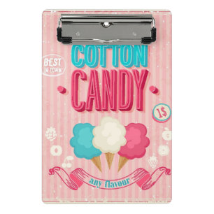 Vintage Cotton Candy Poster Mini Clipboard