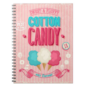 Vintage Cotton Candy Poster Notebook