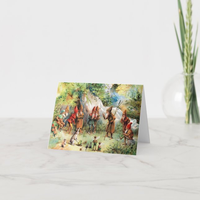 Vintage Council of Gnomes Card (Front)