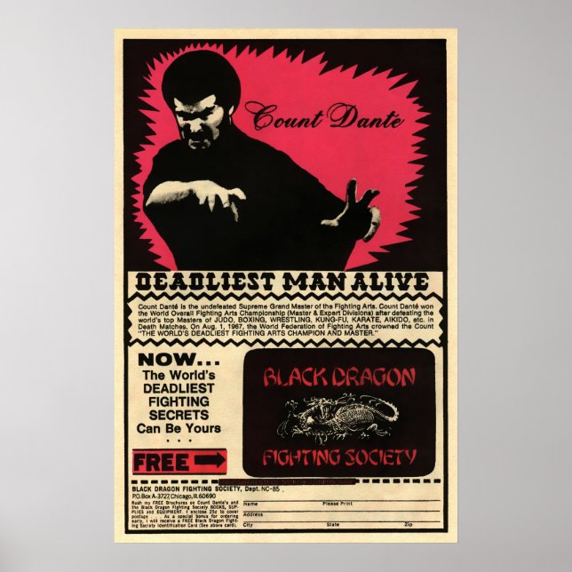 Vintage Count Dante Advertisement Art Poster (Front)