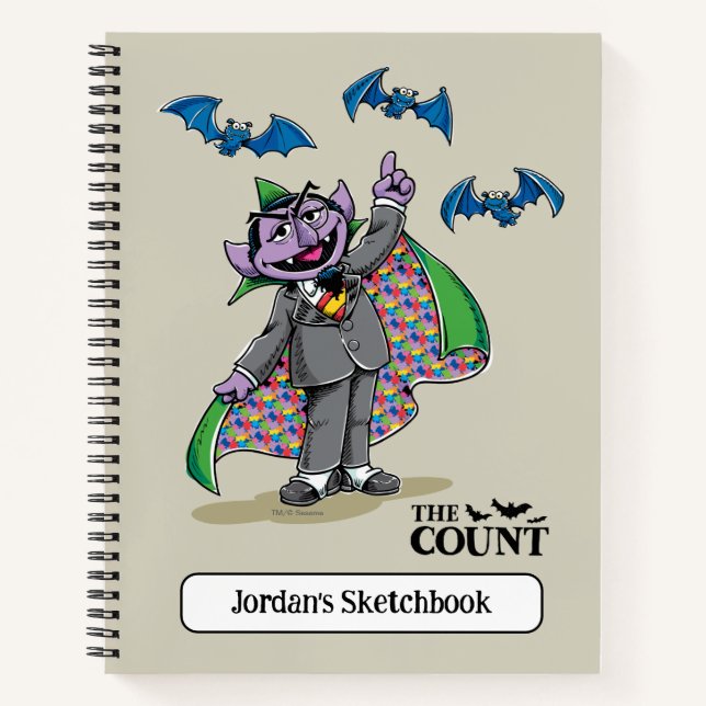 Vintage Count von Count Drawing Notebook (Front)