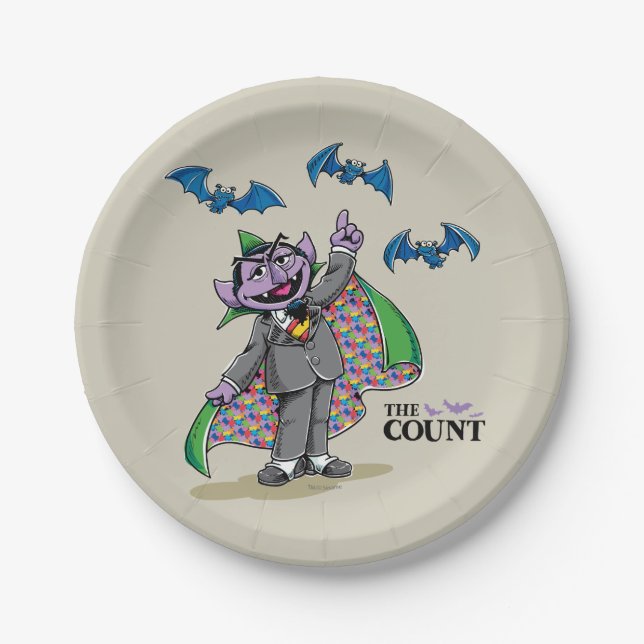 Vintage Count von Count Paper Plate (Front)
