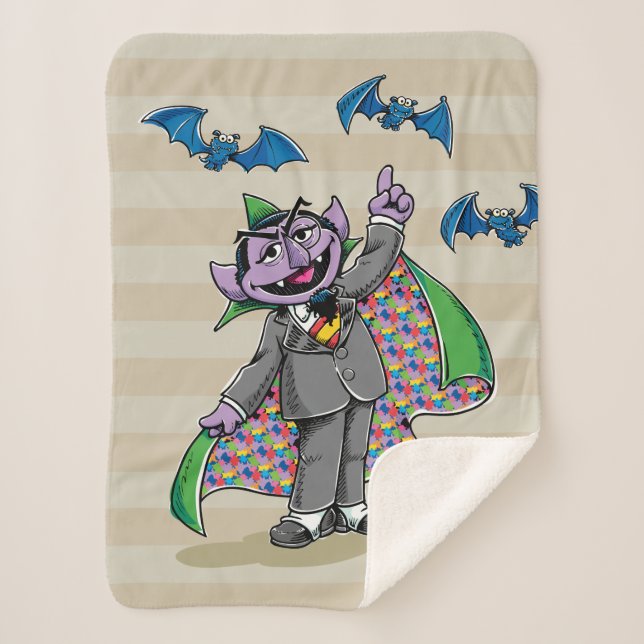 Vintage Count von Count Sherpa Blanket (Front)