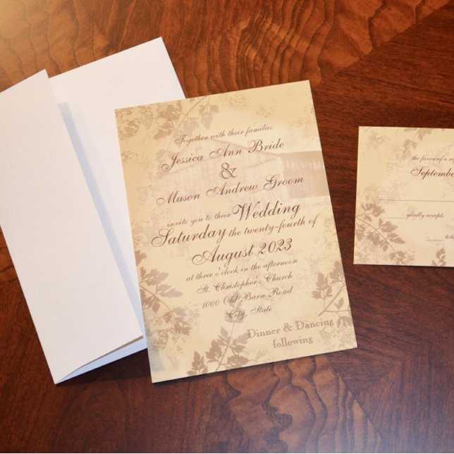Vintage Country Barn Wedding Invitation (Creator Uploaded)