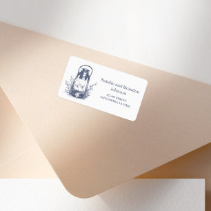 Vintage Country Charm Baby Shower Address Label
