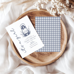 Vintage Country Charm Its A Girl Baby Shower Invitation