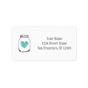 Vintage country chic mason jar address labels