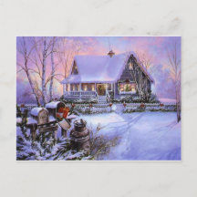 Vintage Country Christmas Cabin