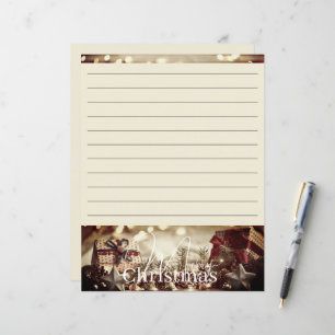 Vintage country Christmas stationery paper