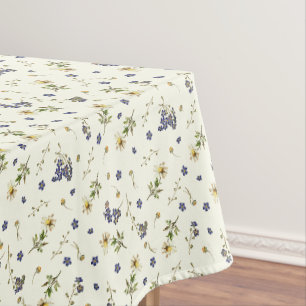 Vintage Country Farmhouse Wildflowers Pattern Tablecloth