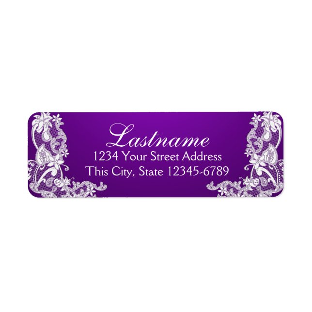 Vintage Country Floral Lace Purple (Front)