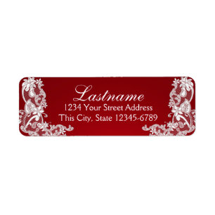 Vintage Country Floral Lace Red
