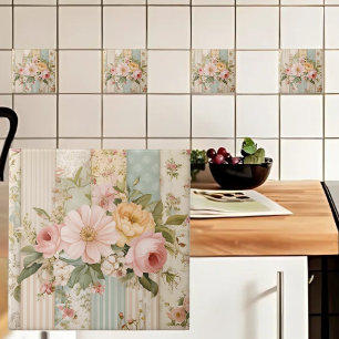 Vintage Country Floral  Tile