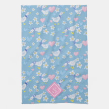 Vintage Country Geese Pattern Monogram