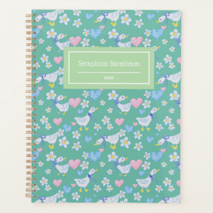 Vintage Country Geese Pattern Personalised Planner