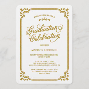 Vintage Country   Graduation Invitation