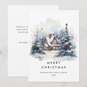 Vintage Country Hose Christmas Tree Corporate Holiday Card