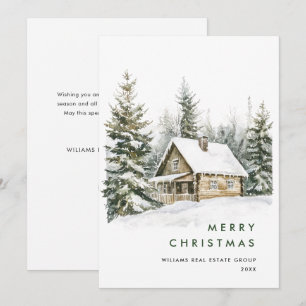 Vintage Country Hose Christmas Tree Corporate Holiday Card