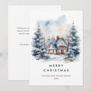 Vintage Country Hose Christmas Tree Corporate Holiday Card