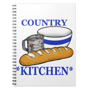 vintage country kitchen notebook