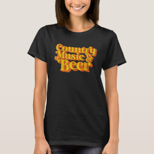 Vintage Country Music And Beer Retro 70's Concert T-Shirt