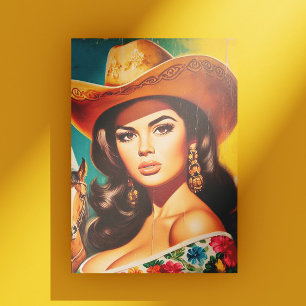 Vintage Country Pin-up Postcard