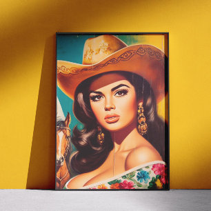 Vintage Country Pin-up Poster