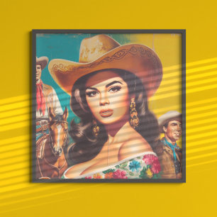 Vintage Country Pin-up Poster