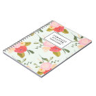 Vintage Country Roses Personalised Notebook
