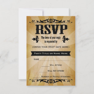 Vintage Country RSVP Reply Cards