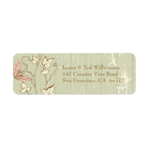 Vintage country rustic cream address labels