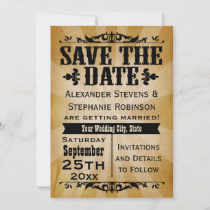Vintage Country Save the Date Cards