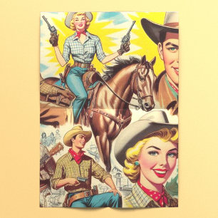 Vintage Country Seamless Illustration Tissue Paper