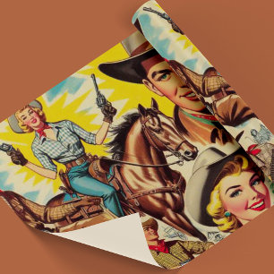 Vintage Country Seamless Illustration Wrapping Paper