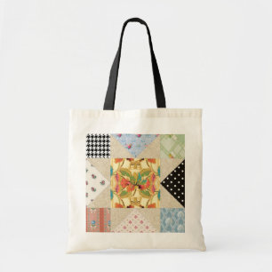 Vintage Country Style Evening Star Quilt Pattern Tote Bag
