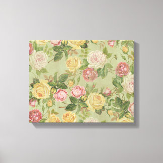 Vintage Country Weathered Floral Canvas Print