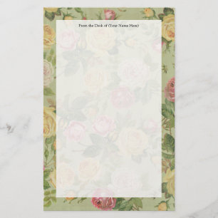 Vintage Country Weathered Floral Stationery