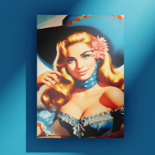 Vintage Country Woman Postcard